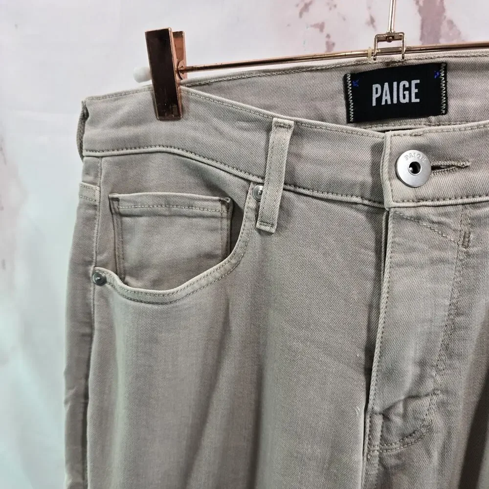 Paige Jeans Mens 29 X 34 Federal Slim Straight Stretch Denim Vintage Aged Beige